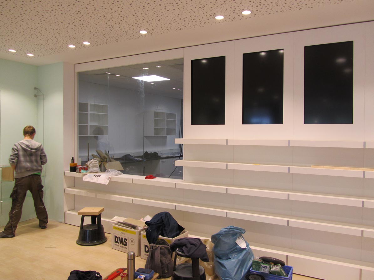 Shelving during construction
