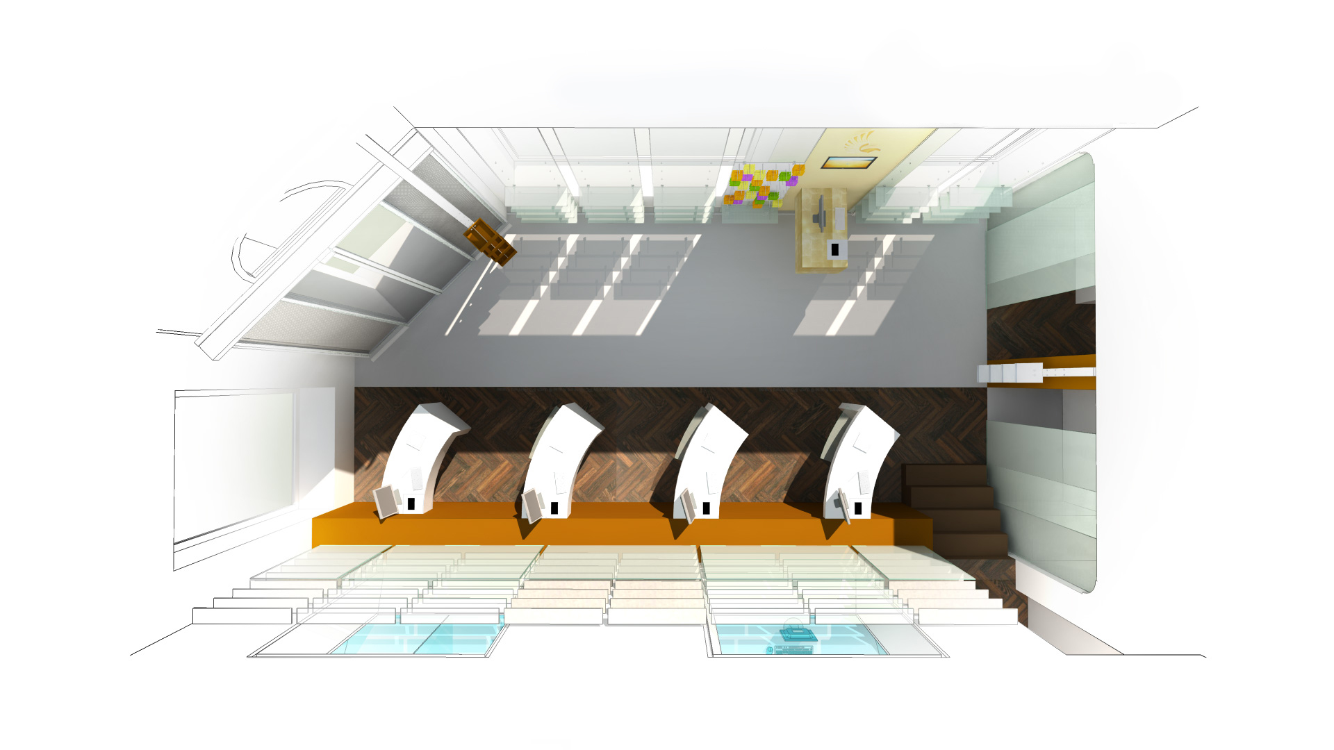 Three-dimensional visualisation of a pharmacy