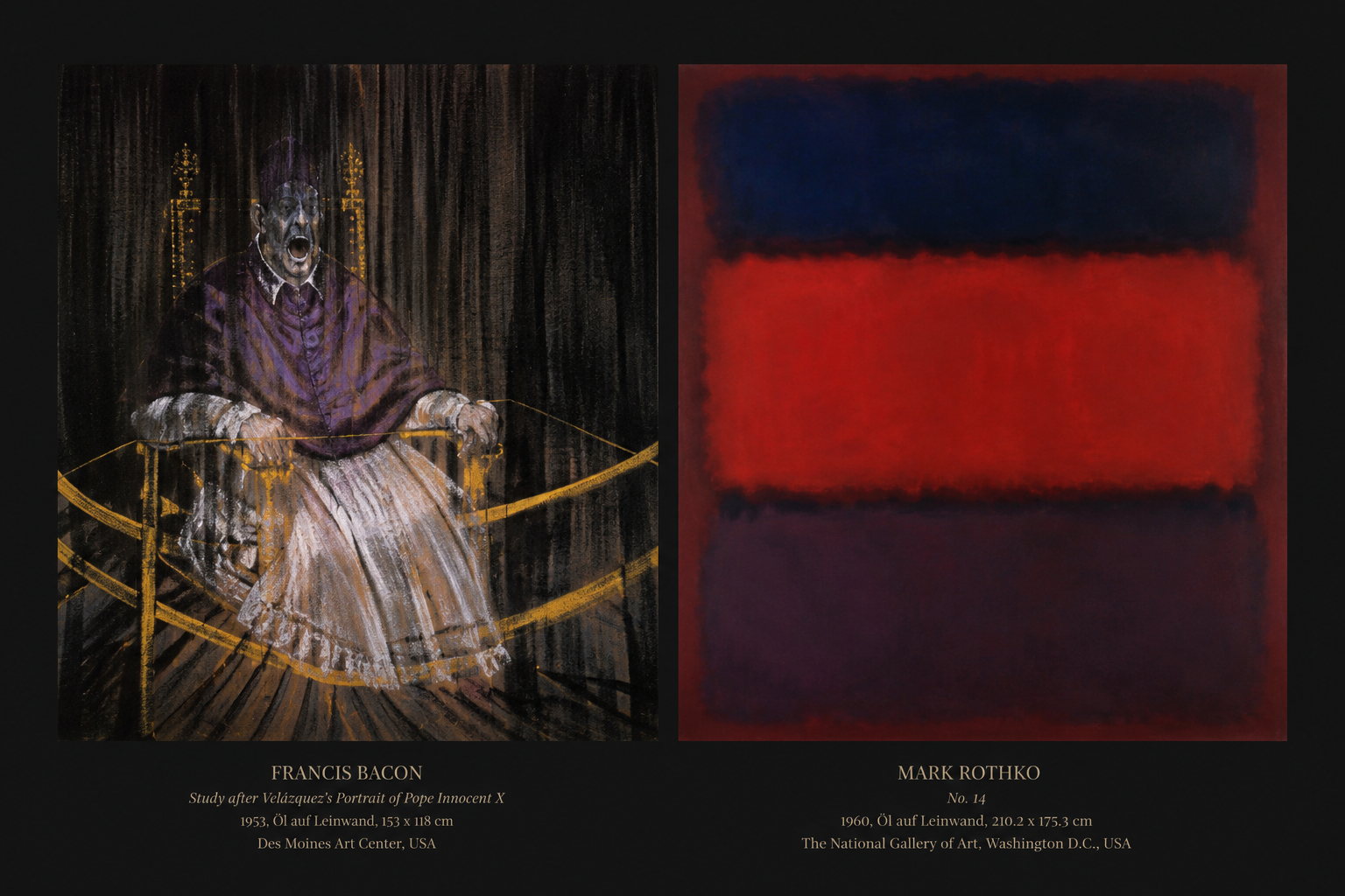 Francis Bacon und Mark Rothko