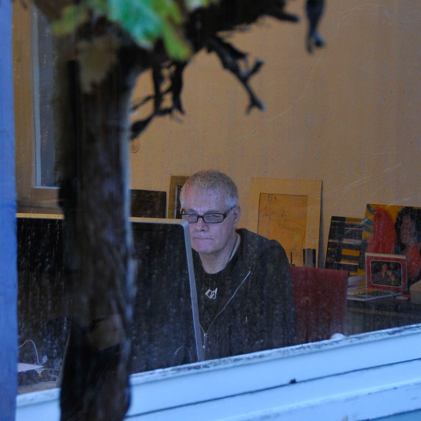 Klaus Bürger bei der Arbeit