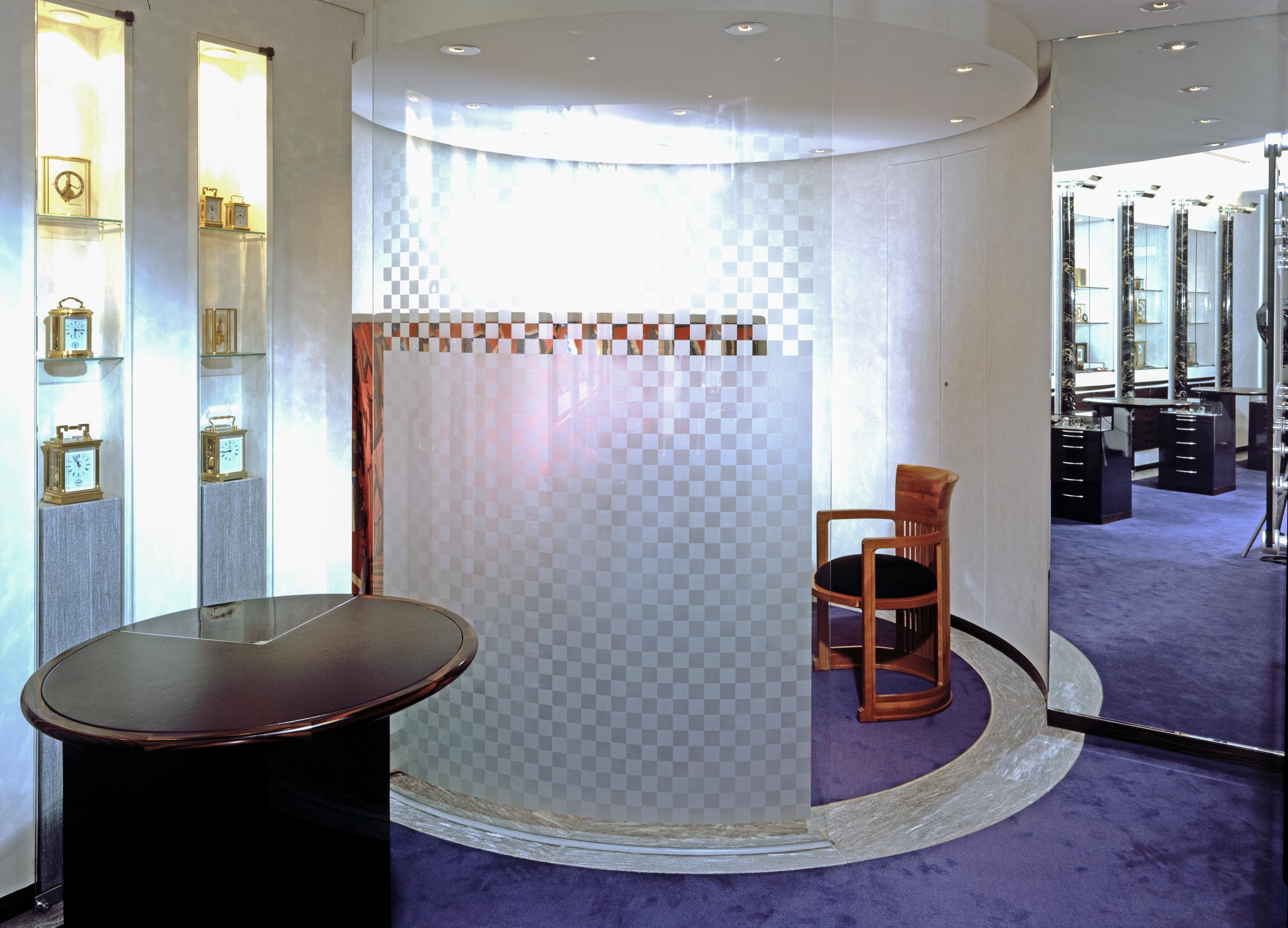 Consultation room in the Giessmann watch shop