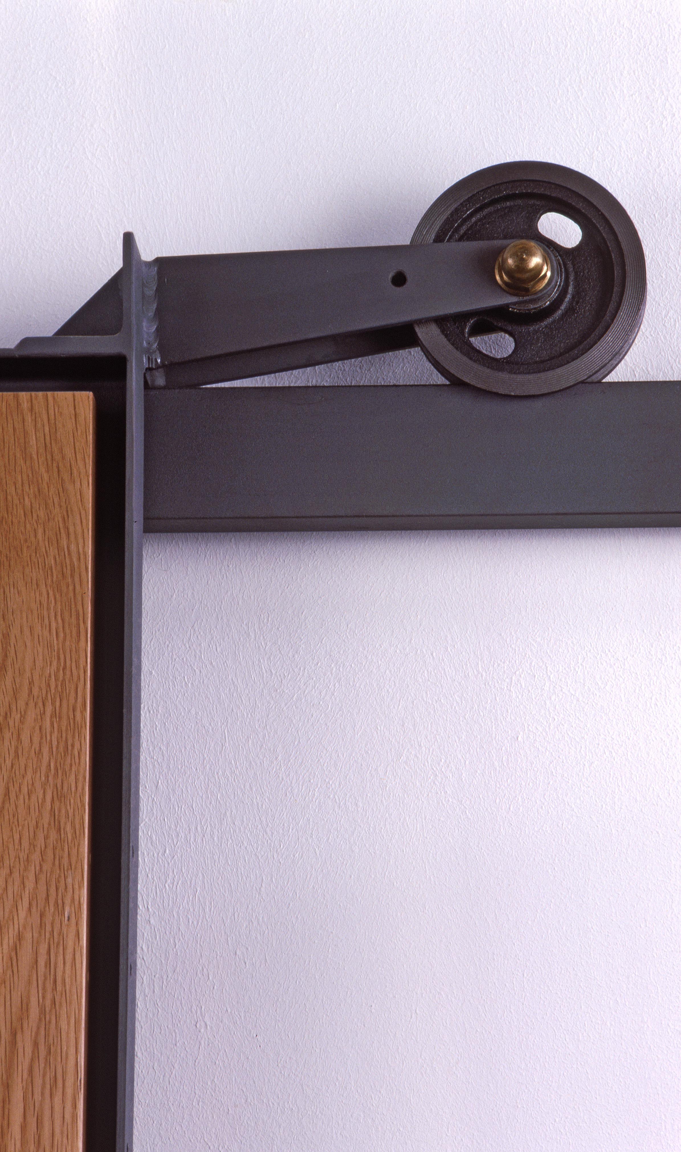 Detail of the mobile shelving system
