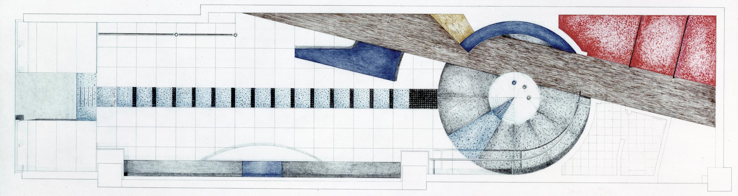 Coloured floor plan