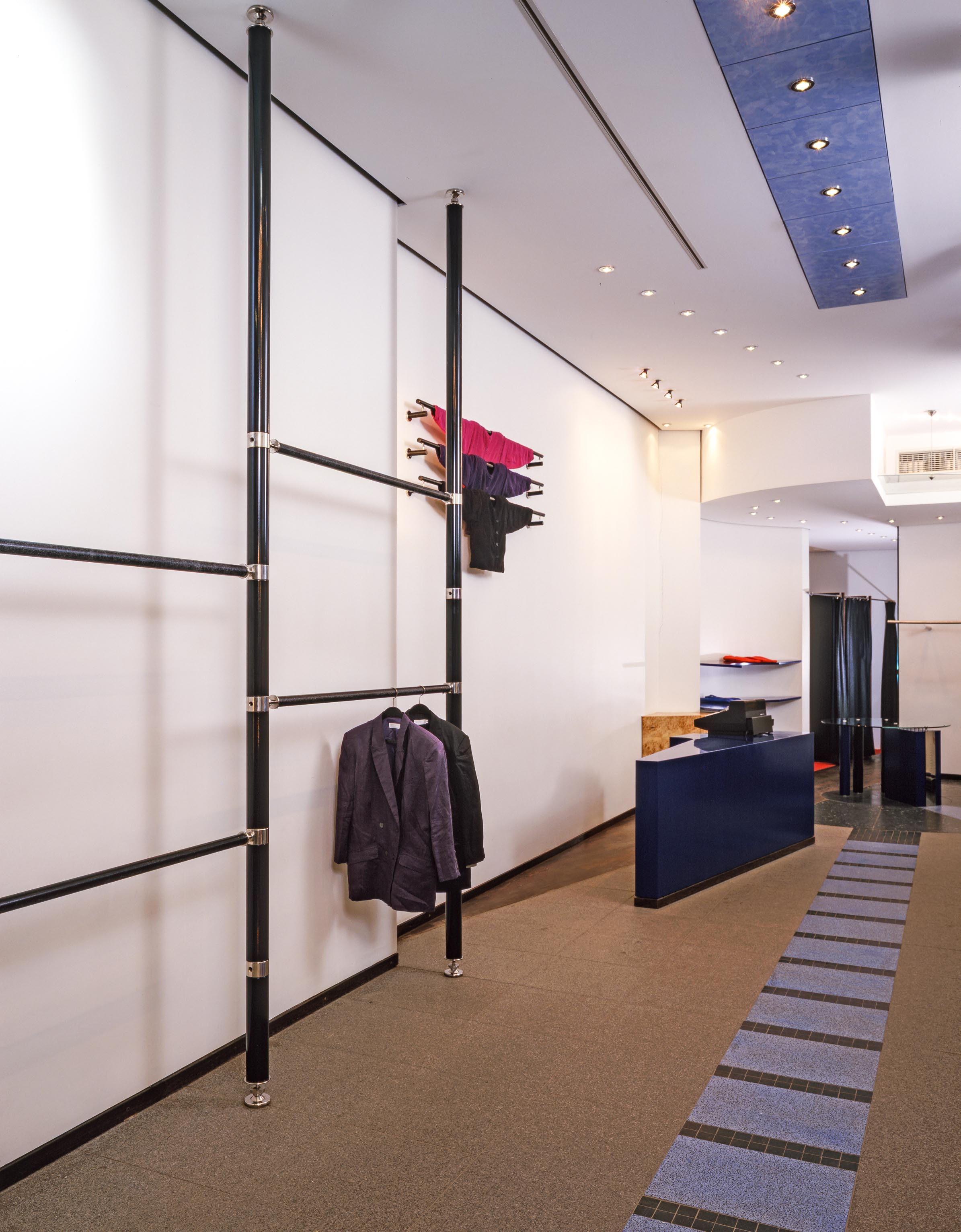 Boutique with hanging garments